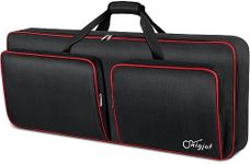 SNIGJAT 49 Key Keyboard Case Soft, Piano Bag with Padded Pockets for Laptop, Cables, Pedals, Waterproof Keyboard Gig Bag with Handles and Adjustable Shoulder Straps, Interior Size: 33.5"x12.4"x3.9"