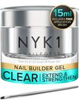 NYK1 Builder Gel In A Bottle (15ml) NAILFORCE Nail Builder Gel For Nails LED/UV Clear Hard Gel Builder For Nails Hard Strong Nail Tips And Extensions - Nail Strengthener To Repair Split Broken Nails