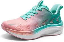 ALLSWIFIT Women's Running Walking Tennis Shoes Comfortable Non-Slip FlyLife Breathable Athletic Workout Gym Cross Trainer Sports Sneakers,Size 9,Mint Green/Pink,SARR021W