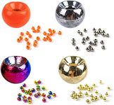 Maxcatch Fly Tying Beads Tungsten Beads 100PCS Nymph Head Ball Fly Tying Materials (Color Assortment A, 3.8mm -100PCS)