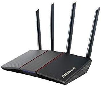 ASUS RT-AX55 AX1800 Dual Band WiFi 6 Gigabit Router, 802.11ax, Lifetime internet security, Parental Control, Mesh WiFi support, MU-MIMO, OFDMA, 4 Gigabit LAN Ports, Beamforming