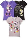 Mickey & Friends By Kidsville Girl's Plain Regular fit T-Shirt (Pack of 3) (MFKG06_Multicolor6 7-8 Years)