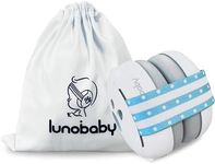 Lunobaby Baby Ear Muff - Noise Canceling Headphone for Infant Hearing Protection - Newborn Airplane Travel Essential - Plane Soundproof Earmuff for Flying (White)