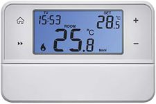 Emos Digital Room Thermostat with OpenTherm Support - Programmable, Wired, Surface-Mounted Thermostat, White, 12.6 x 8.4 x 2.6 cm