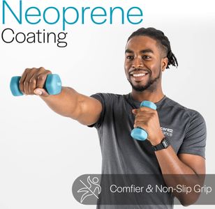 Core Balance Dumbbell Pair, 1kg – Neoprene Hand Weights