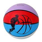 ArrowMax Basketball for Kids Junior Size for Children and Kids, Premium Rubber, for Kids 2 3 5 7 + Years Old, Size 3 for Indoor-Outdoor Training Basketball for Players (Multicolor)