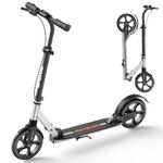 WAYPLUS Kick Scooter for Teens & Adults. Max Load 240 LBS. Foldable, Lightweight, 9”Big Wheels, 4 Adjustable Level. Bearing ABEC9