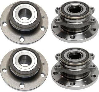 Supagat 4pcs Wheel Hub Assembly Front Rear Driver Passenger Left Right Side with ABS Sensor 5 Lugs for VW,for Audi 111-6849
