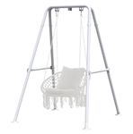 G TALECO GEAR Hammock Chair Stand,Heavy-Duty Steel Hammock Stand,300LBS Multi-Use Swing Stand for Outdoor Indoor，Hammock Chair not Include (White)