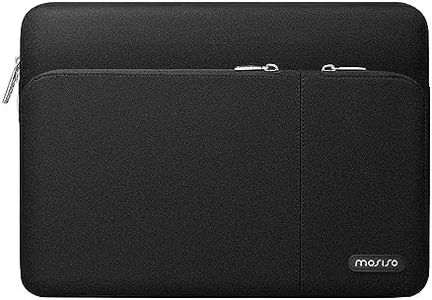 MOSISO 360 Protective Laptop Sleeve Bag Compatible with MacBook Air/Pro, 13-13.3 inch Notebook, Compatible with MacBook Pro 14 inch M3 M2 M1 Chip Pro Max 2023-2021 with 2 Front Separate Pockets, Black