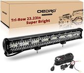 OEDRO LED Light Bar 23 Inch 552W, Tri-Row Spot Flood Combo LED Driving Light 43400LM + Wiring Harness, IP68 Off Road Lamp Fit for Pickup Jeep Truck SUV 4WD 4X4 ATV UTV Truck Tractor (12V 24V)