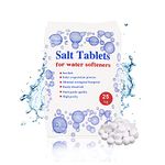 25 Kg Salt Tablets | Water Softener | Food Grade | Compatible to All Water Softner Machines 100% Genuine British water softener salt tablets 25kg, Salt Tablet 1 pack