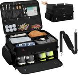 Mogplof Extra Large 2 Layer Golf Trunk Organizer, Golf Gifts for Men Golfers, 20"x 14"x 10" Water-Resistant Car Durable Golf Organizer for 2 Pair Shoes, Balls, Tees, Clothes, Gloves, Accessories