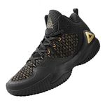 PEAK High Top Mens Basketball Shoes Streetball Master Breathable Non Slip Outdoor Sneakers Cushioning Workout Shoes for Fitness, Palegoldenrod, 10