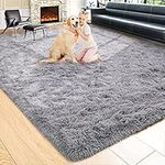 Noahas Fluffy Area Rugs for Bedrooms,5 x 8 Feet Grey Shag Rugs for Living Room,Plush Fuzzy Kids Room Rugs,Throw Carpets for Girls Boys Pets Room Rugs Nursery Rug