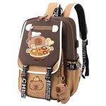 Capybara Backpack For School, Multifunctional Capybara backpack, large capacity children's school bag with pencil case (Hotpot + Capybara)