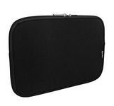 Emartbuy Jet Black/Black Water Resistant Neoprene Soft Slim Zip Case Cover Sleeve Pouch 11 Inch - 12.2 Inch Compatible With Selected Devices Listed Below