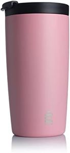 HYDRATE Travel Coffee Mug, Reusable Coffee Cup with Leak-proof Lid, Multiple Colors, Stainless Steel Thermal Mug for Hot and Cold, 500ml Insulated Coffee Mug for Men, Women & Adults (Pink)