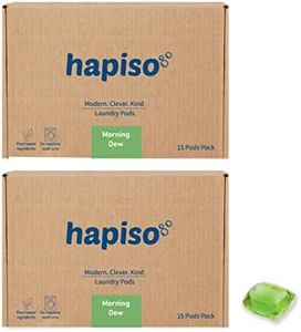 Hapiso 5-in-1 Laundry Pods Morning Dew Fragrance Pack of 30 dissolvable laundry detergent capsules with Stain Removal, Fabric Care, and Long Lasting Fragrance for Front and Top Load Washing Machine