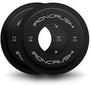 Iron Crush Fractional Weight Plates - Olympic Plates with Improved Center Holes - Durable, Shockproof Virgin Rubber - Gym Equipment for Strength & Endurance Training