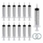 40PCS 10ML Plastic Syringe with Cap Sterile Syringe Disposable with Tubes 2*50cm without Needles for Scientific Labs Feeding Pet Measuring Liquids and Glue Applicator