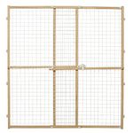 MidWest Homes for Pets Wire Mesh Pet Safety Gate, 111.76 Inches Tall & Expands 73.66-127 centimeters Wide, Large; Wood; 2944WWM-2