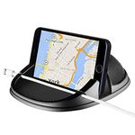 Universal Phone Holder for Car Dashboard, Car Mount, in Car Smartphone Holder Compatible with iPhone Samsung Galaxy Motorola Huawei Sony Nokia GPS Device (Black)