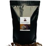 MokkaFarms 100% Pure Arabica Roasted Coffee Beans 1 Kg | Medium-Dark Roast, Fresh Single Origin Coffee | Plantation A/AA Bean | Rich Flavorful Aromatic | Farm to Fork | One Way Valve/Zip-Lock Bag |