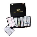 Zen Diamond Sparkling Silver Mahjong Set,Diamond Studded Flower Titles. and a Stylish Travel case—Perfect for Parties, Family Gatherings, Game Nights, and Premium Gifting.