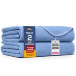 Utopia Bedding Washable Underpads 34" x 52" (Pack of 2), Waterproof Reusable Heavy Absorbency Incontinence Bed Pads for Adults, Kids, Elderly and Pets, Bedwetting Pads for Sofa and Couch (Blue)