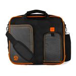 Vangoddy Nylon Black Orange Laptop Bag