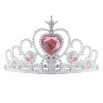 Fun Central Au589 12 Pack Tiaras with Heart Stones, Toy Jewelry, Princess Costume, for Kids, Costume Tiaras, Bluk Party