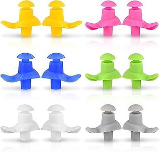 6 Pairs Swimming Ear Plugs Waterproof Reusable Swimming Ear Plugs for，Protect Children's Ears in Water Shower .Swimming Showering Bathing Surfing Snorkeling, Suitable for Kids and Adults, 6 Colors