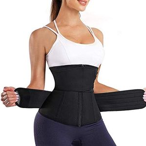 Gotoly Waist Trainer Trimmer for Women Sauna Sweat Workout Corset Tummy Control Cincher Belt Body Shaper, Black, 3XL