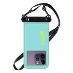 Razobws Floating Waterproof Phone Pouch, Float Water Proof Cell Phone Dry Bag Adjustable Lanyard, IP68 Waterproof Phone Case for iPhone 15 14 13 Pro Max Samsung Galaxy Google, Up to 6.7'' (Green)