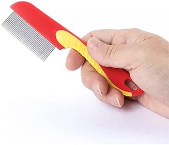 Emily Pets Flea Comb for Cat Dog, Stainless Steel Fine Tooth Flea Lice Tear Stain Remover Comb Hair Nit Comb For Head Nit Treatment Removes Head Nits 1 Piece Steel Tooth Nit Comb For Adult Kids And Pet