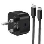 Samsung Fast Charger Plug and Cable Super Fast Charge for Samsung Galaxy S23/S23+/S22/S21/S21fe/S20/S20fe/A04S/A14/A13/A33/A34/A53/A54/S10/S9,iPhone 15/15 Plus/15 Pro/15 Pro Max,Type C Cable and Plug