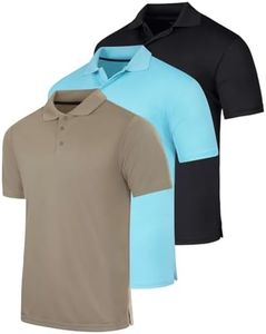 Real Essentials Mens Big and Tall Dry Dri Fit Polo Shirt Short Sleeve Golf Tennis Active Athletic Performance King Size Casual Tee
