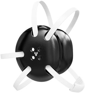 Classic Wrestling Headgear 2.0 Earguard | Adult Grappling Head Gear | Adjustable Ear Guards MMA Jiu Jitsu | NFHS Varsity BJJ (Black w/ White Straps)
