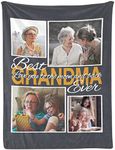 Custom Blanket with Photos for Grandma Personalized Blanket for Grandma Birthday Gifts, Mothers Day for Grandma Gifts, Great Grandmother Gifts