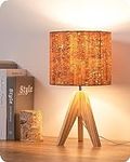 EDISHINE Small Table Lamp, Wooden T
