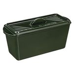 Navaris Bread Loaf Pan with Lid - Cast Iron Bread Baking Dish for Bulge Top or Flat Top Breads Meat Veg Meatloaf - Baking Tin 13-3/8" x 5-1/8" x 5-1/8" - Green