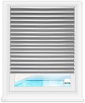 Zipcase 6 Pack Window Blackout Shades with Thermal Insulation, 100% Shading Grey Aluminium Cordless Light Filtering Pleated Paper Shades, 36 in x 72 in (Fits Windows 19” – 36”)