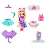 Barbie Dreamtopia Chelsea Doll and Dress-Up Set with 12 Fashion Pieces Themed to Princess, Mermaid, Unicorn and Dragon, Gift for 3 to 7 Year Olds