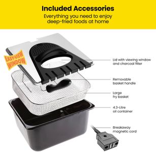 Chefman 4.3L Deep Fryer – Stainless Steel Electric Fryer