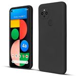 Mr. Case Silicon Back Case Cover for Google Pixel 4A 5G | Camera Bumper Protection Back Cover (Black)