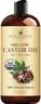 Handcraft Blends Organic Castor Oil 473 ml | 100% Pure and Natural | Premium Grade Carrier Oil | Hair, Eyelashes and Eyebrows | Hair and Body | Expeller-Pressed | Hexane-Free