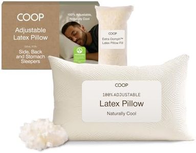 Coop Home Goods Adjustable Latex Pillow King, with Talalay Latex & Microfiber Fill, Best Pillows for Sleeping, Naturally Cooling, Eco-Friendly, Medium Firm Pillow for Back, Stomach or Side Sleepers