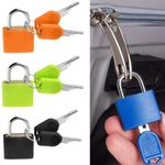 4 Pcs Suitcase Locks with Keys Small Padlocks Luggage Locks for Outdoor Travel Luggage Suitcase Baggage School Gym Lockers Laptop Bag