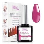 One Step Gel Nail Polish UV/LED 12 ml - Sangria - Gel Polish - Instant Shiny Nail Polish with or without Base and Top Coat